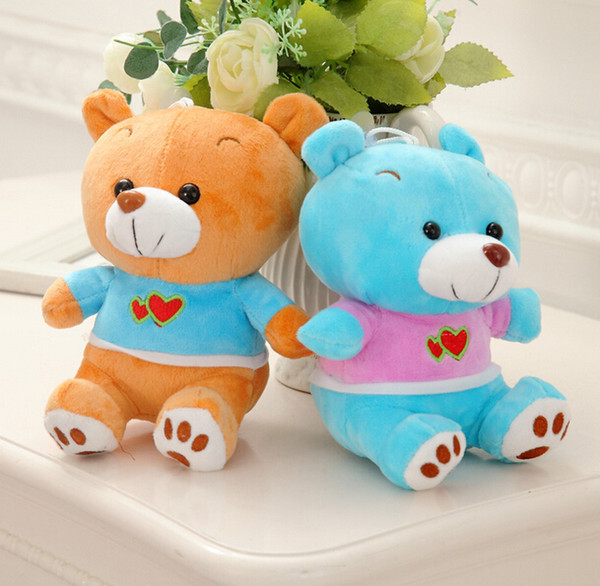 Hot Sale 18cm 5 Colors Kawaii Small Teddy Bears Plush Soft Toys Teddy Dolls with Random Children Gift