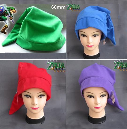 Wholesale- LEGEND OF ZELDA Plush Hat Cap Green Red Green purple Free 