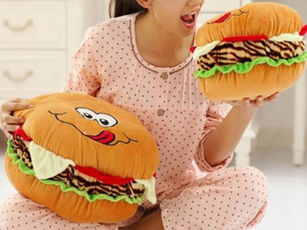 Cute Hamburger Plush Toys Pillow Plush Cushions Pillow Creative Christmas Gift