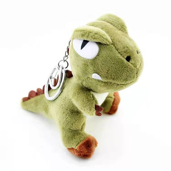 6 colors Dinosaur Plush Toy Pendants with Keychains Stuffed Dolls For Gifts 4inch 10cm T-Rex toys wholesale