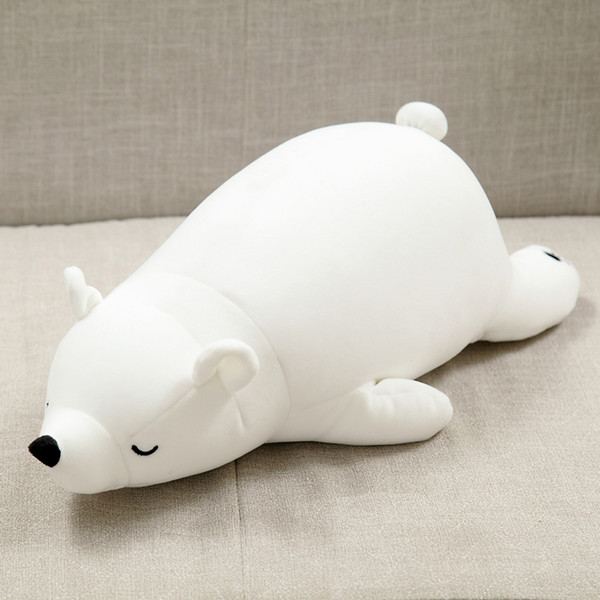 30cm Polar Bear Plush Toy Stuffed Animal White Bear Plush Foam Partical Doll for Kids & Girls Soft Toys with Bamboo charcoal