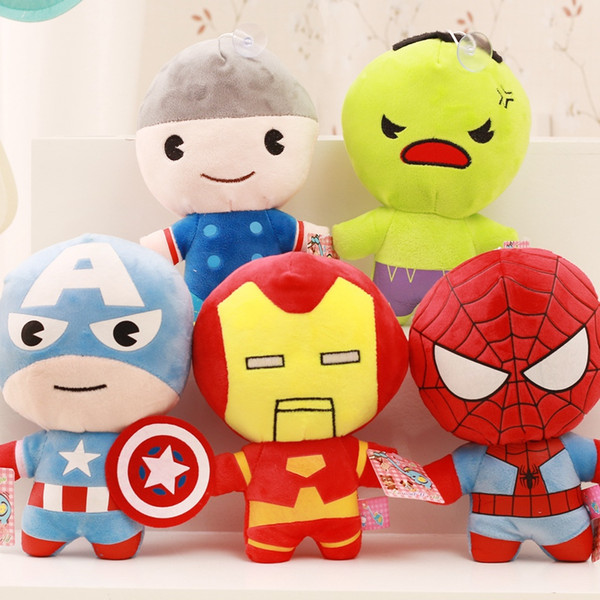 The Avengers Plush Toys Hulk Thor Captain America Ironman Spiderman Stuffed Plush Toys Stuffed Soft Dolls Great Gift