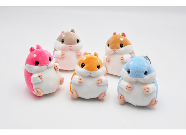 Lovely Color Hamster Stuffed Plush Animal Kids Child Toy Hamster Doll Plush Toys Key Backpack Mobile Phone Pendant Dolls Wholesale