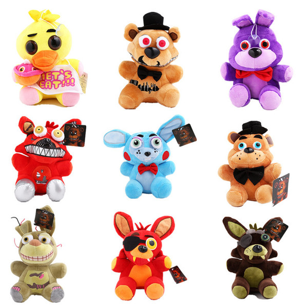 15-18cm Five Nights At Freddy FNAF Dolls & Stuffed Toys Golden Freddy fazbear Mangle foxy bear Bonnie Chica Plush Doll