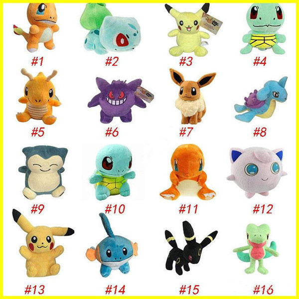 Plush Dolls Ball 20cm Stuffed Bikachu Plush Toys Leafeon Glaceon Eevee Jolteon Vaporeon Flareon Espeon Umbreon Stuffed Doll