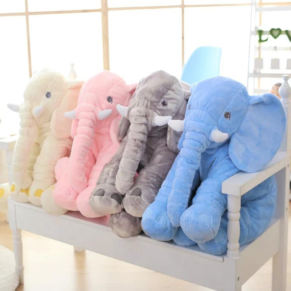 Stuffed Animals 40cm/60cm Height Large Plush Elephant Doll Toy Kids Sleeping Back Cushion Cute Stuffed Elephant Baby Accompany Doll Xmas