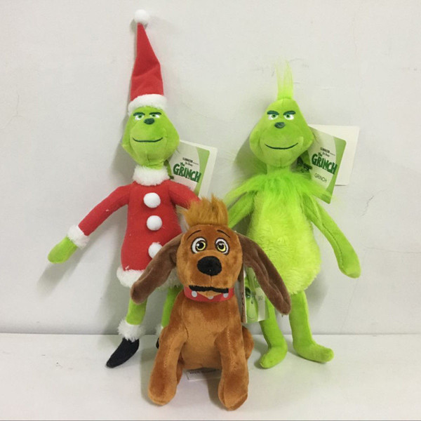 Hot movie like Grinch stole Christmas Grinch Dr. Seuss cartoon cute stuff plush toy doll kids birthday gift