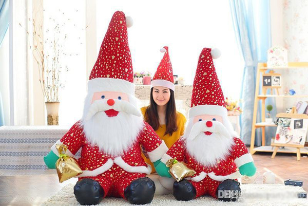 2019 new 20cm-130cm Santa Claus Doll Smile Santa Claus plush toy doll creative Christmas gift for children