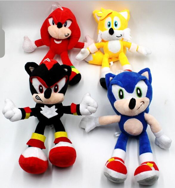 New Sonic Plush Toys Sonic the Hedgehog Stuffed Animals Dolls Hedgehog Sonic Knuckles the Echidna Stuffed Animals Plush Toys 25cm Kids Gift