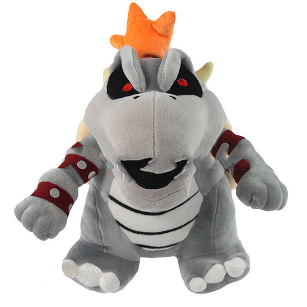 Super Mario figure Plush Toys Bone fire dragon gray bowser Koopa Stuffed Animals soft toy Children's gift toy EMS free shipping M006