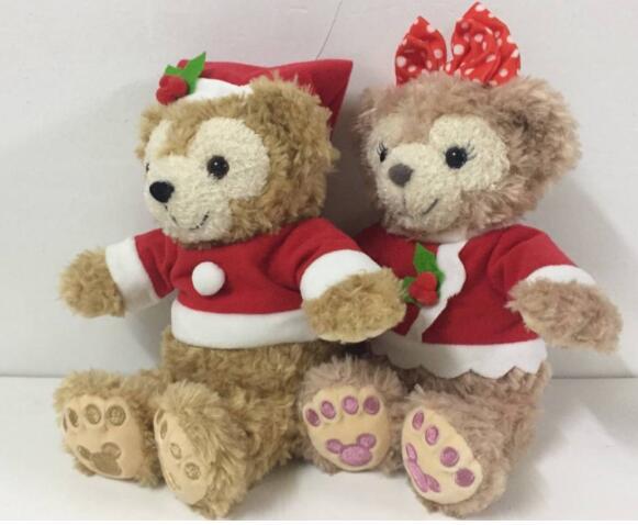 Stuffed Animals 28cm Cute Christmas Decoration Duffy Bear Shirley Plush Doll Toy Xmas Birthday Gift Stuffed Animal Baby Doll