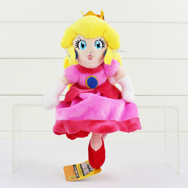 Super Mario Plush Princess Peach Plush Soft Stuffed Doll Toys 22cm for kids gift 