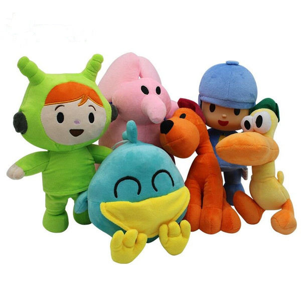 Pocoyo Plush Toy 6pcs/lot Kids Soft Stuffed Animals Dolls Cartoon Elly Pato Loula Toys for Children 16-30 cm