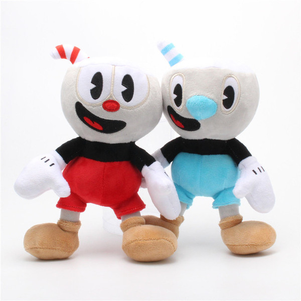 25CM Cuphead Plush Video Game Mugman Boss the Devil Legendary Soft Stuffed Dolls Toys For Kids Birthday Christmas Gifts C2