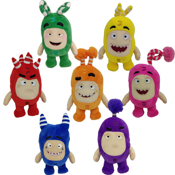 7 Styles Oddbods Cartoon Plush Toys 18cm Soft Stuffed Animals Kids Christmas Gifts Doll Toys L548