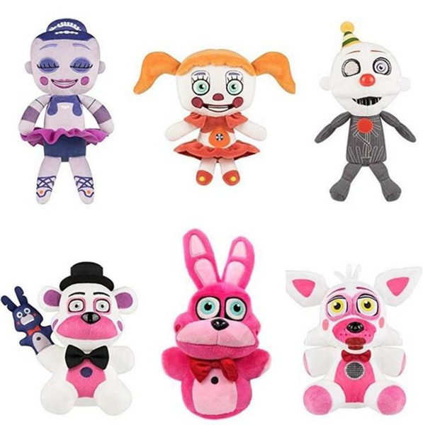 New Five Nights At Freddy's Plush Toy Doll FNAF Sister Location Funtime Foxy Freddy Ennard Circus Baby Ballora keyring pendant Kids toy 20cm