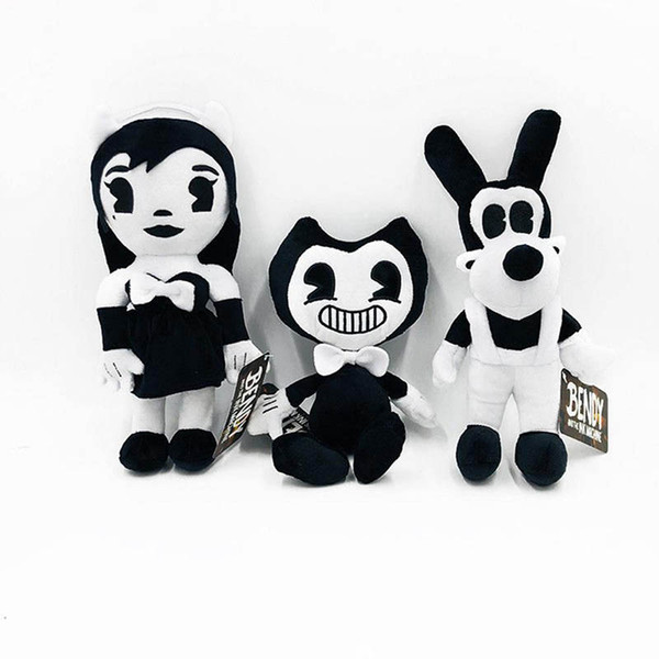 30cm Bendy Boris Alice Angel Plush Doll Ink Machine Thriller Plush Doll Soft Stuffed Figure for Kids Toys