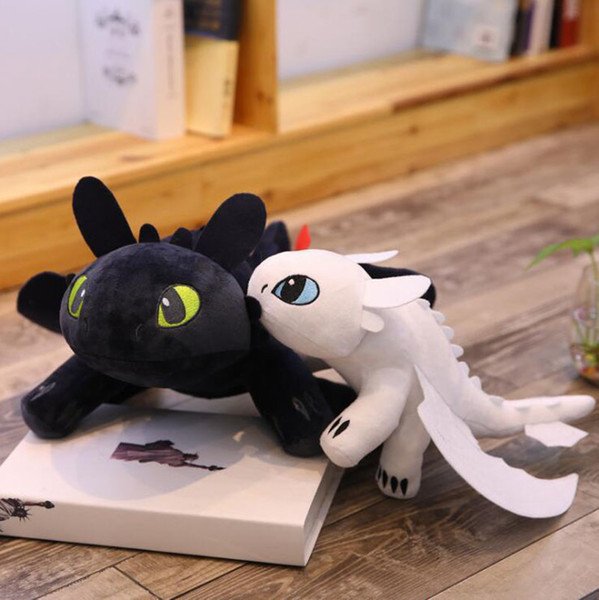 35cm How to Train Your Dragon 3 Plush Toy Movie Toothless Light Fury Dragon Stuffed Animals Christmas Gifts Novelty Items kids toys