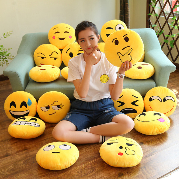 32cm Emoji Smiley Small pendant Emotion Yellow QQ Expression Stuffed Animals Plush doll toy for kids toys