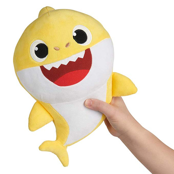 Baby Shark Doo Doo Official English Song Doll Singing Plush LED Lighting Cartoon Shark Stuffed & Plush Music Toys Pink Yellow Blue