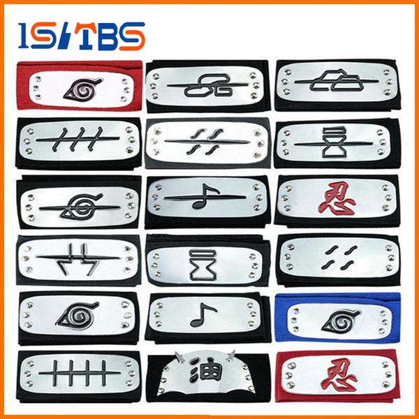 PrettyBaby ANIME Naruto Headband 95cm Leaf Village Logo Konoha Kakashi Akatsuki Members Cosplay Costume Accessories blue red black in stock