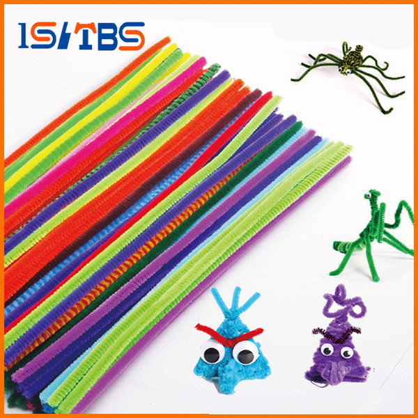 100pcs Colorful Chenille DIY Handmade Sticks Art Decoration Various Simulation Plush Animal Plant Toys for Kids Christmas Gift