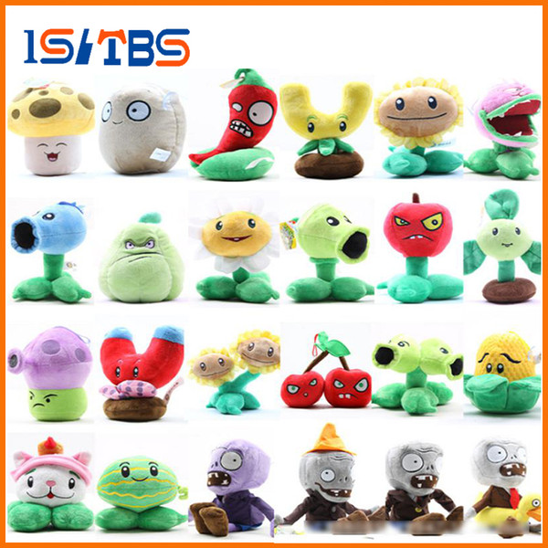 20 kinds Plants vs Zombies pea peashooter decorations plush soft toy 2016 New Plants vs Zombies chomper pea sunflower plush doll