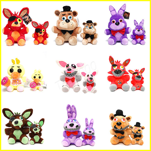 Plush toys 15cm 25cm Five Nights At Freddy FNAF Dolls & Stuffed Toys Golden Freddy fazbear Mangle foxy bear Bonnie stuffed animals kids toys