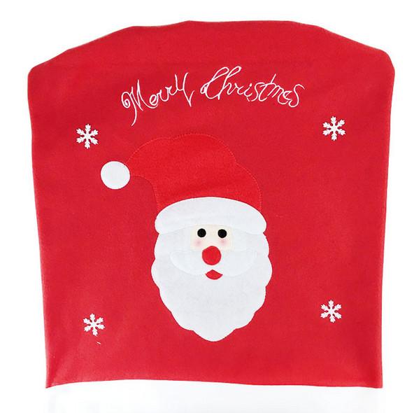 60*50cm Christmas chair cover Christmas snowman cartoon chair set of pure handmade table decoration