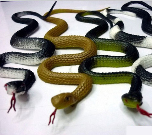 50pcs/lot Fake, soft plastic, plastic, frightening, smart, stupid, toy, snake.