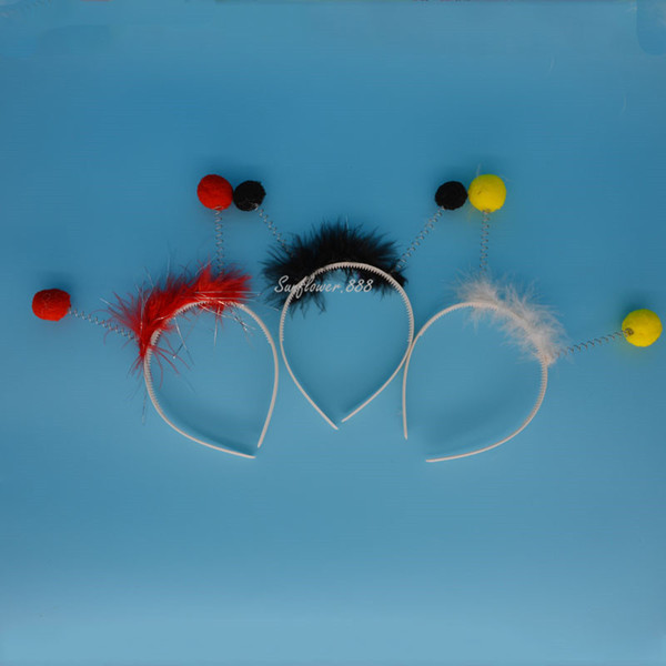 3 colors Child Ant Bug Ladybird Ladybug Alien Antenna Ball Head Headband One Size