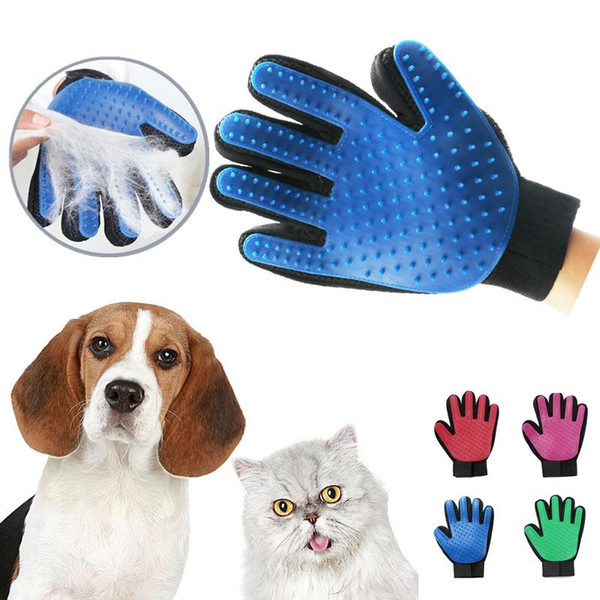 Pet hair glove Comb Pet Dog Cat Grooming Cleaning Glove Deshedding left Right Hand Hair Removal Brush Promote Blood Circulation kids toys