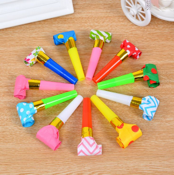 New hot sale Plastic paper Dragons Boost Blows Whistle for children Birthday party horn Cheer Prop T4H0499