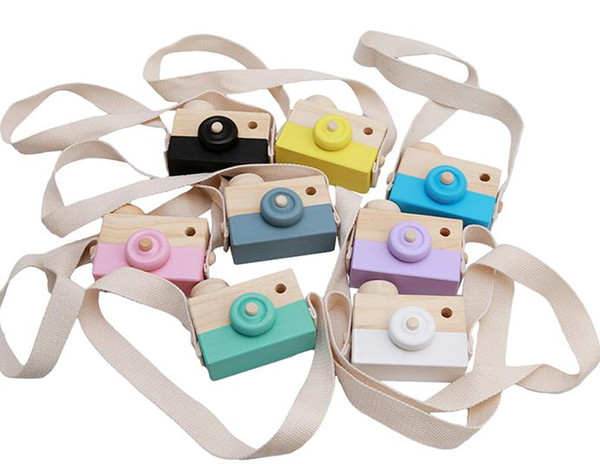 hot selling Cute Wooden Toy Camera Baby Kids Hanging Camera Photography Prop Decoration Children Educational Toy Birthday Christmas Gifts