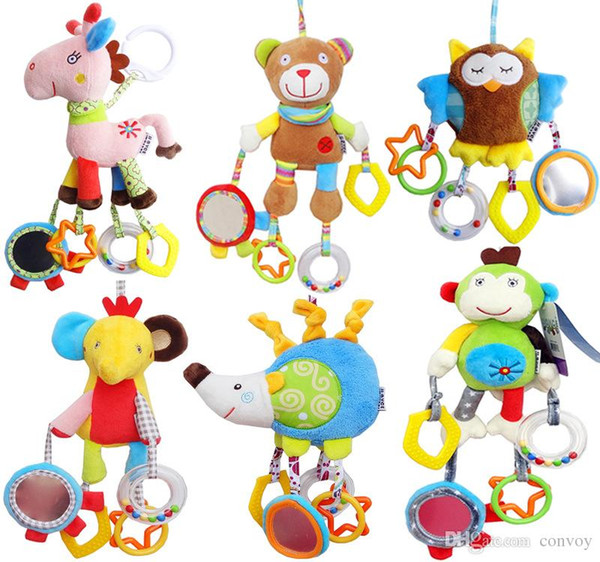 Baby Education Cute Monkey Baby Toys for 0-12 Months Bed Hanging animal Toy Crib Toys Baby Bell Ring Rattle Mobile Pendant KBH01