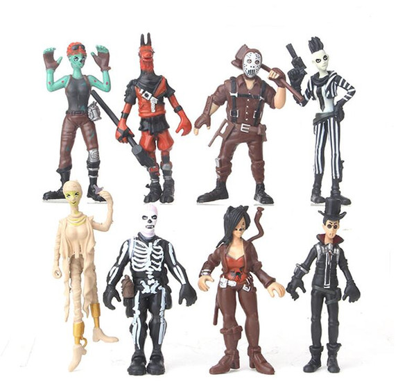 8 Style Fortnite Plastic Doll toys 2018 New kids 10cm Cartoon game fortnite llama skeleton role Figure Toy