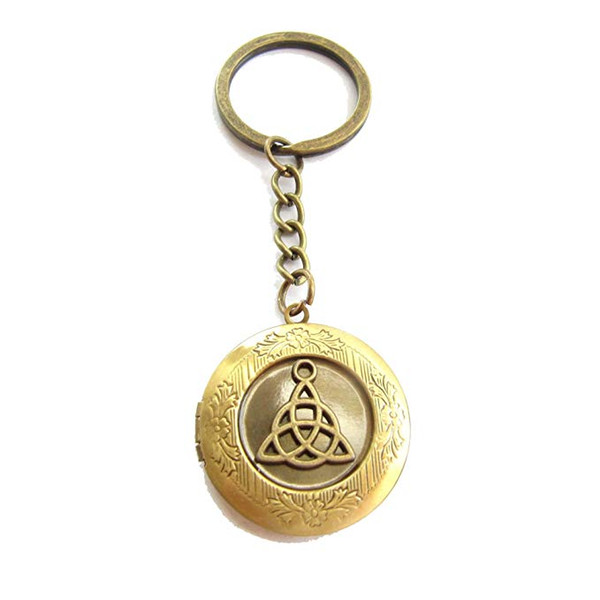 picture locket Celtic Triangle KeyChain locket, Celtic Knot Keyring, Gift for Grandfather, Irish Symbol, Celtic Key chain Women Man men Woma
