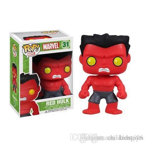 new arrival Funko Pop Marvel Comics Avengers Red Hulk Bobble Head Vinyl Action Figure with Box #209 Toy Gift