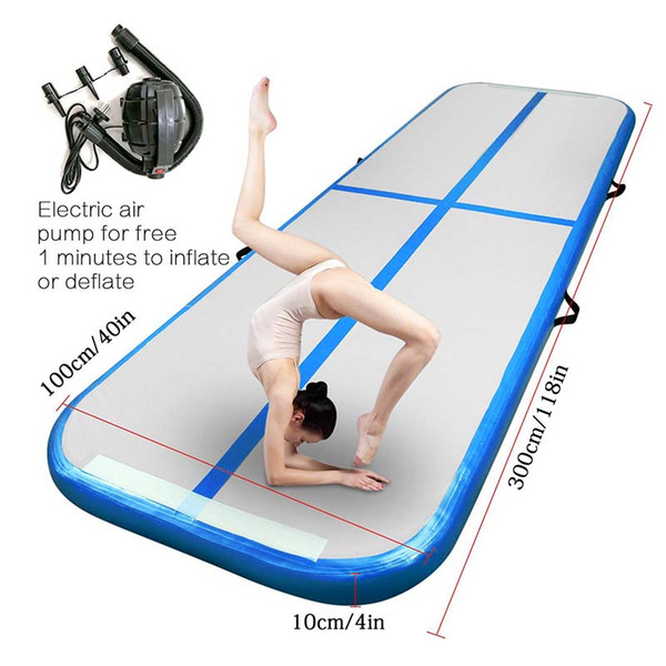 Top Quality Drop Stitch Material Inflatable Air Track For Gym 3*1*0.1m Gymnastics Mat Populat Fitness Equipment Inflatable Tumbling Mat