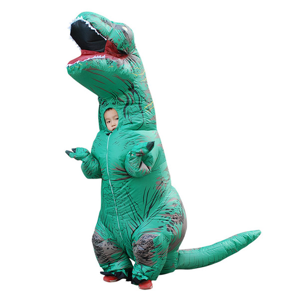 Inflatable Dinosaur Adult T-REX Inflatable Costume Christmas Dinosaur Animal Mascot Costumes Jumpsuit Costume for Kids Adults 