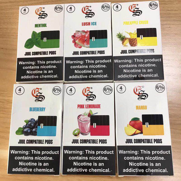 Hot Eonsmoke Pods device juul pod Mango cool Mint Pink lemonade blueberry no leak 4 pods each packs 1ml Capacity compatible eon Pod
