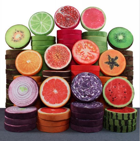Fruit Shape Pillow Cushion Funny Watermelon Orange Toy Doll Sofa Home Decoration Gift Birthday wedding Home Pillow Seat Cushion