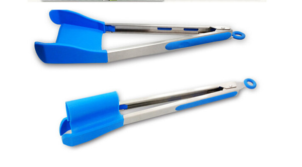 2 in 1 Kitchen Spatula Tongs Non Stick Heat Resistance Stainless Steel The Ultimate 2-in-1 Kitchen Helper 100pcs OOA4860
