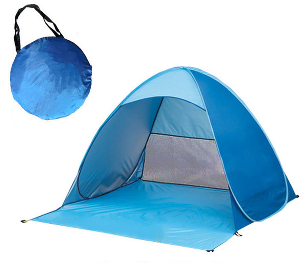 Simple Tents Quick Automatic Opening Outdoors Tents Camping Shelters for 2-3 People UV Protection Tent for Beach Travel Lawn 36 Design