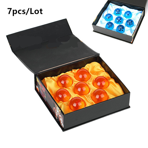 New Animation DragonBall orange blue 7 Stars about 3.5CM Super Saiyan Dragon Ball Z Complete Set Box toys 7pcs/box