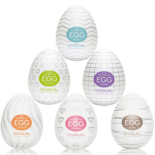 6pcs/lot TENGA Sex EGG Masturbator for Men Silicone Sex Egg Toys Male Masturbator Silicone Pussy Egg Sex Toys for Men 6 Designs