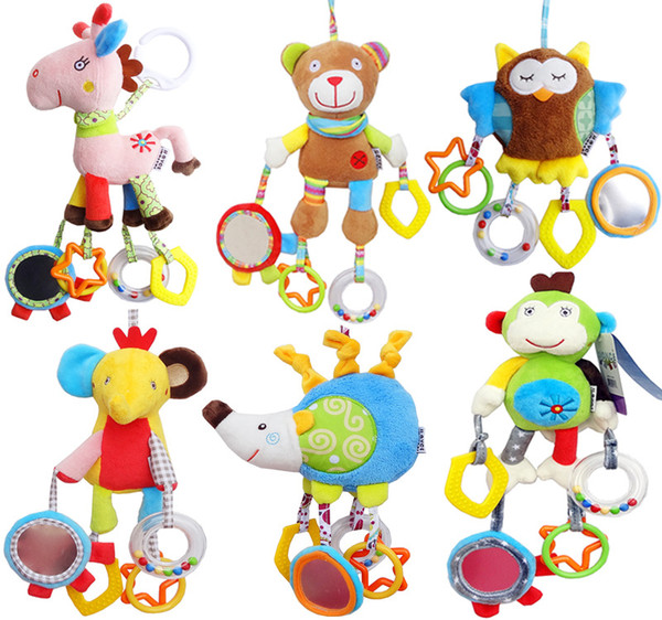 Baby Education Cute Monkey Baby Toys for 0-12 Months Bed Hanging animal Toy Crib Toys Baby Bell Ring Rattle Mobile Pendant KBH01