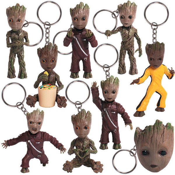 Hot Cute PAWS cartoon solid gelatin doll Toy accessories Cute PAWS key ring PVC key chain Exquisite gifts 6 color T1I641