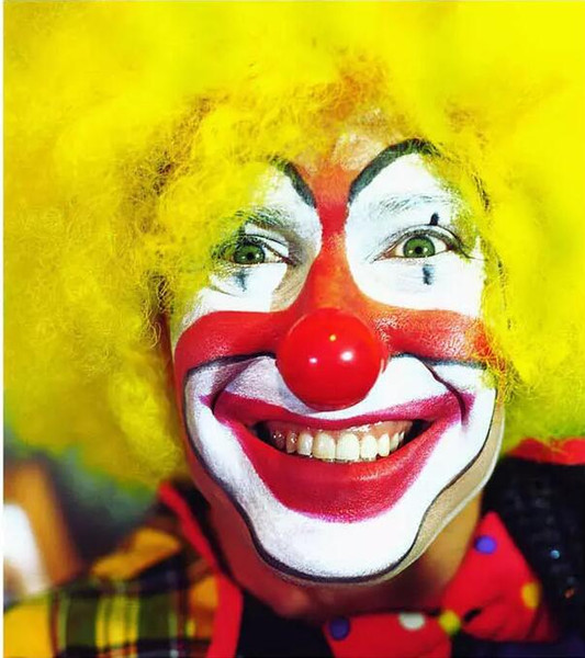 Halloween Novelty Clown Mask and Wigs Full Face Latex Color Mask Hair+Mask 2PCS Cosplay Headwear Hair Prom Clown Props Dancing Party Costume