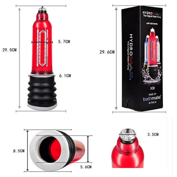 2018 Hydrotherapybathmate X30 Penis Pump With Long Silicone Pad! Penis Enlargement Water Spa Penis Extender Like Proextender
